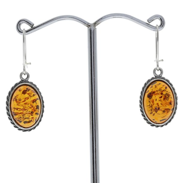 Ovale reringe I Slv Og Rav