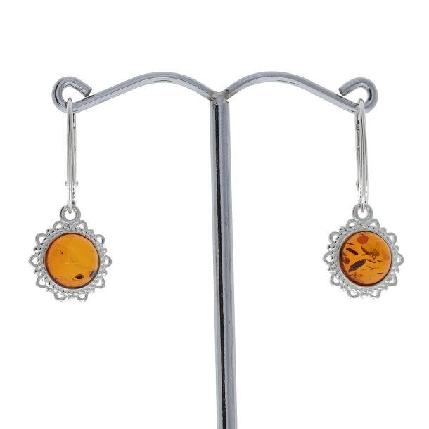 G�nsebl�mchen Ohrringe aus Silber und Bernstein