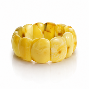 Eksklusivt Armb�nd af Vesterhavets �gte M�lkerav � Naturligt Gult Rav | Den lille Ravbutik