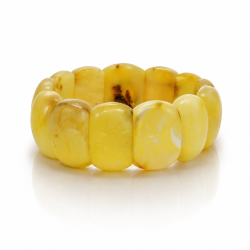 Exklusives Armband aus echtem Milchbernstein der Nordsee � nat�rlich gelber Bernstein | Der kleine Bernsteinladen