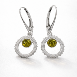 Ein Planet um die Sonne Gr�ne Ohrringe