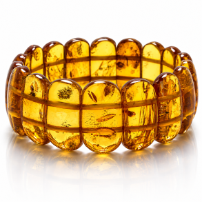 Elegant Rav Armb�nd med �gte Gyldent Rav � Delikat Design | Den lille Ravbutik