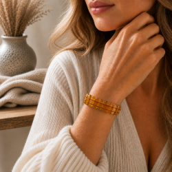 Elegantes Bernstein Armband mit Echtem Goldbernstein � Filigranes Design | Der kleine Bernsteinladen