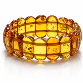 Elegant Rav Armb�nd med �gte Gyldent Rav � Delikat Design | Den lille Ravbutik