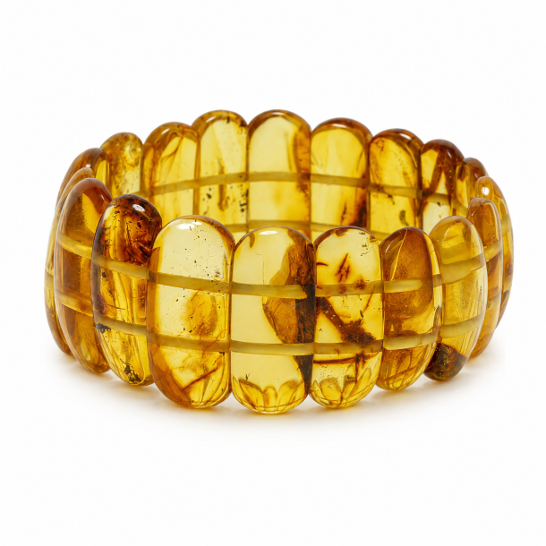 Goldenes Bernstein Armband � Echter Bernstein in zeitlosem Design