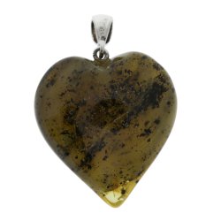 Einzigartiger Bernstein-Anh�nger in Herzform