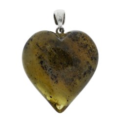 Einzigartiger Bernstein-Anh�nger in Herzform
