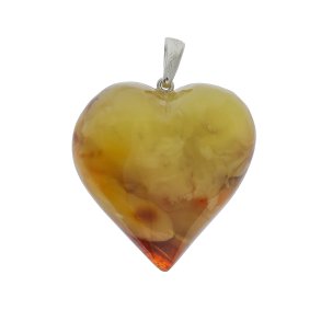 Det unikke smukke nords-vesterhvet rav hjerte 