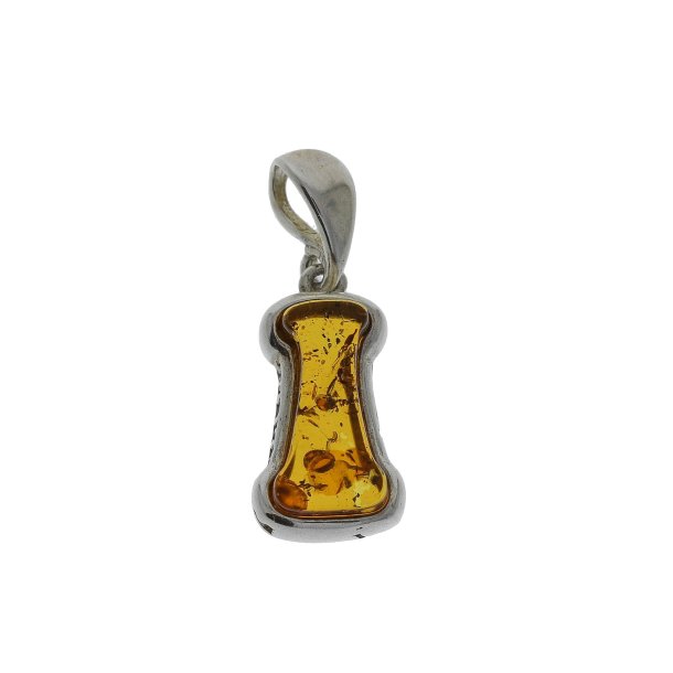 Bogstav I Rav Og Sølv Vedhæng