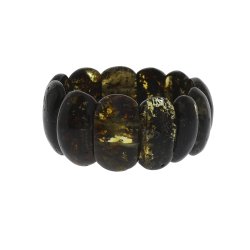 Exklusives Dunkles Bernstein Armband � Gro�e polierte St�cke aus echtem Bernstein
