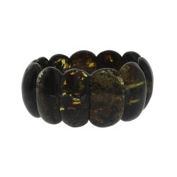 Exklusives Dunkles Bernstein Armband � Gro�e polierte St�cke aus echtem Bernstein