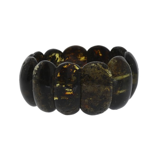 Exklusives Dunkles Bernstein Armband � Gro�e polierte St�cke aus echtem Bernstein