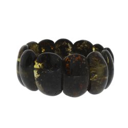 Exklusives Dunkles Bernstein Armband � Gro�e polierte St�cke aus echtem Bernstein