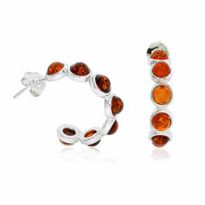 Creoler - Kreoler Rav �reringe / Amber earrings 