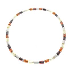 Hj kvalitets ravcylindre halskde med forgyldte slvelementer med magnetisk ls