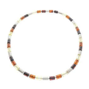 Hj kvalitets ravcylindre halskde med forgyldte slvelementer med magnetisk ls