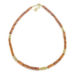 Rektangel ravhalskde af hj kvalitet med forgyldte slvelementer