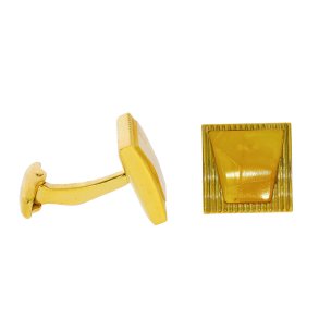 Bernstein Manschettenknopf milchig im Farbton