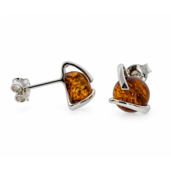 Moderne Rav �restikker i �gte Cognac Rav og S�lv