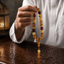 Muslimsk Bedek�de Af Det Flotteste Vesterhavs Ravperle 33 stykker  � Misbaha, Tasbih / Tespih  