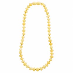 Naturformet Ravk�de Af Det Flotteste M�lkeravsperler- 48 CM