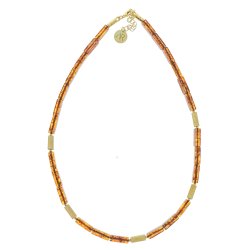 Rektangel ravhalskde af hj kvalitet med forgyldte slvelementer