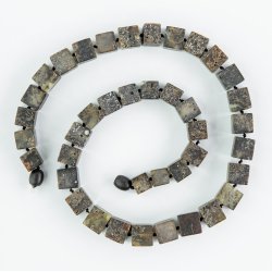 K�de Af �gte Terningformet Jordrav  / Real Amber Necklace  / Echte Bernstein Kette 