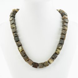K�de Af �gte Terningformet Jordrav  / Real Amber Necklace  / Echte Bernstein Kette 
