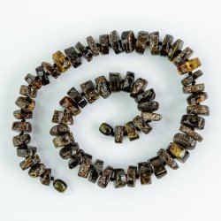 Echte Rav Halskette aus nat�rlichem Moosrav � fein poliert 