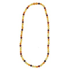 Kette aus runden kleinen Bernsteinperlen