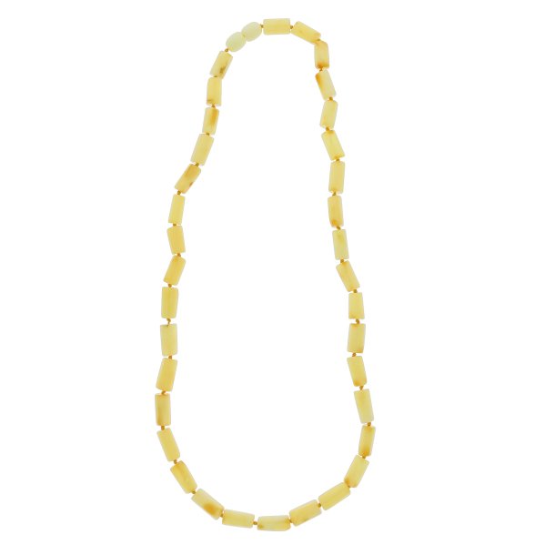 Moderne Kette aus zylinderf�rmigen Milchperlen