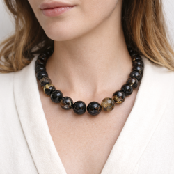 Einzigartige Bernsteinkette aus den sch�nsten Bernsteinkugeln, handgefertigtes d�nisches Design