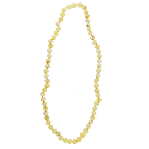 Die absolut sch�ne Perlenkette aus dem seltensten cremewei�en Bernstein