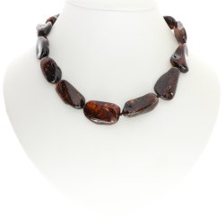 Nat�rliche, dunkle und sch�ne Bernsteinkette aus Bernstein aus der Nordsee