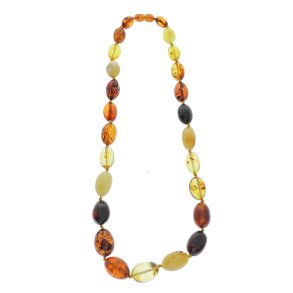 Olivenformet Rav Halskde