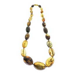  Einzigartige Bernsteinkette aus feinsten olivenf�rmigen Bernsteinst�cken