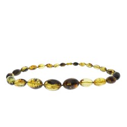  Einzigartige Bernsteinkette aus feinsten olivenf�rmigen Bernsteinst�cken