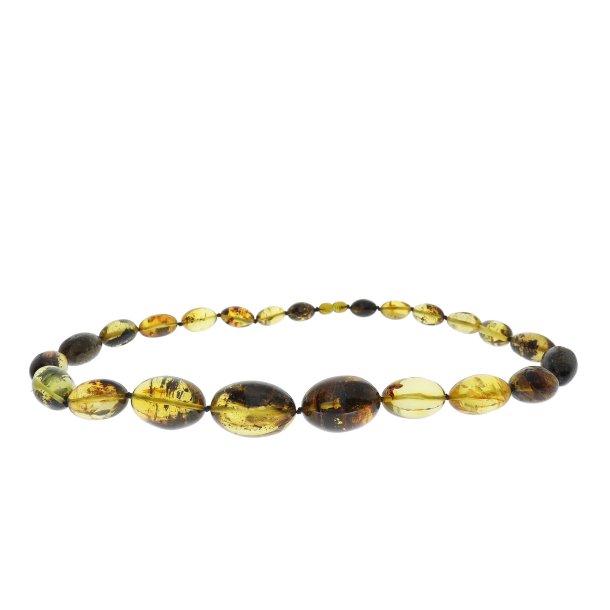  Einzigartige Bernsteinkette aus feinsten olivenf�rmigen Bernsteinst�cken