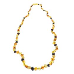 Naturformet Ravkde Af Det Flotteste Vesterhavs Ravperler- 45 CM