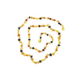 Naturformet Ravkde Af Det Flotteste Vesterhavs Ravperler- 45 CM