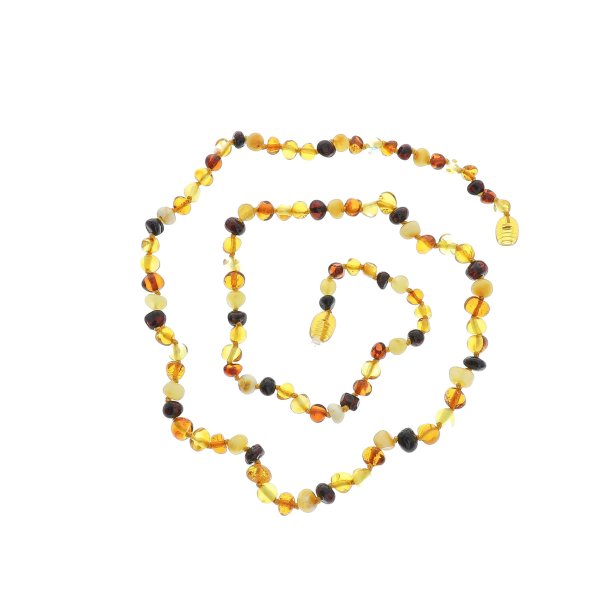 Naturformet Ravkde Af Det Flotteste Vesterhavs Ravperler- 45 CM