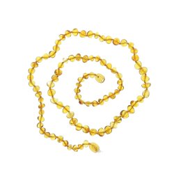 Naturformet Ravkde Af Det Flotteste Vesterhavs Ravperler - 55 CM