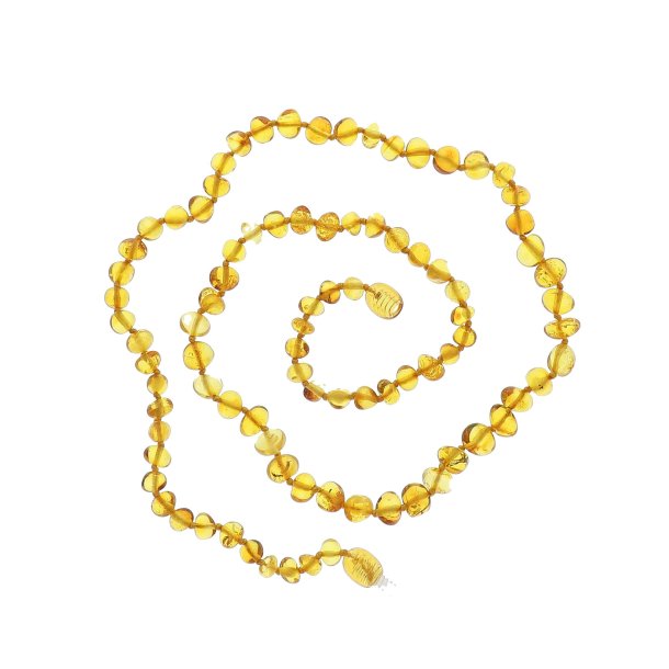 Naturformet Ravkde Af Det Flotteste Vesterhavs Ravperler - 55 CM