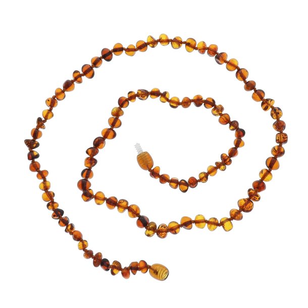 Naturformet Ravkde Af Det Flotteste Vesterhavs Ravperler - 60 CM