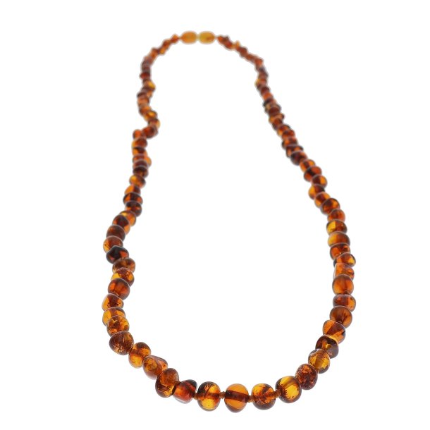 Naturformet Ravkde Af Det Flotteste Vesterhavs Ravperler - 60 CM