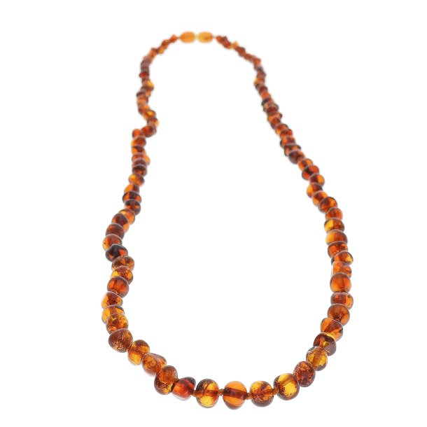 Naturformet Ravkde Af Det Flotteste Vesterhavs Ravperler - 45 CM