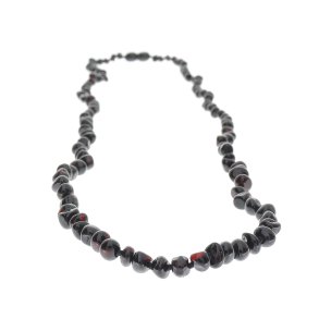 Naturformet Ravkde Af Det Flotteste Vesterhavs Ravperler - 55 CM