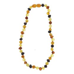 Kinder Halskette aus naturgeformten, unpolierten Bernsteinperlen