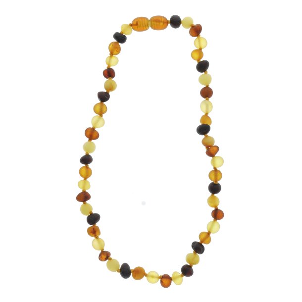Kinder Halskette aus naturgeformten, unpolierten Bernsteinperlen