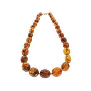 Helt Unik Ravkde Af Olivenformet Ravstykker 